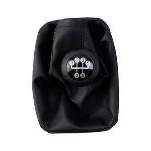 Pommeau de levier de vitesse en cuir noir pour Opel Corsa, 5 vitesses, avec cache anti-poussière, design ergonomique pour voitures européennes - Product Image 2