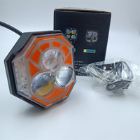 3 feux LED à 3 lentilles, rouges et bleus, pour moto, blancs et jaunes clignotants, en aluminium, feux de travail LED, phare antibrouillard pour vélo
