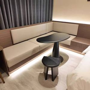 Meubles commerciaux modernes abordables, ensemble complet de chambre à coucher, cadre de lit en bois simple ou double sur mesure pour hôtel, gîte, Airbnb, location - Product Image 5