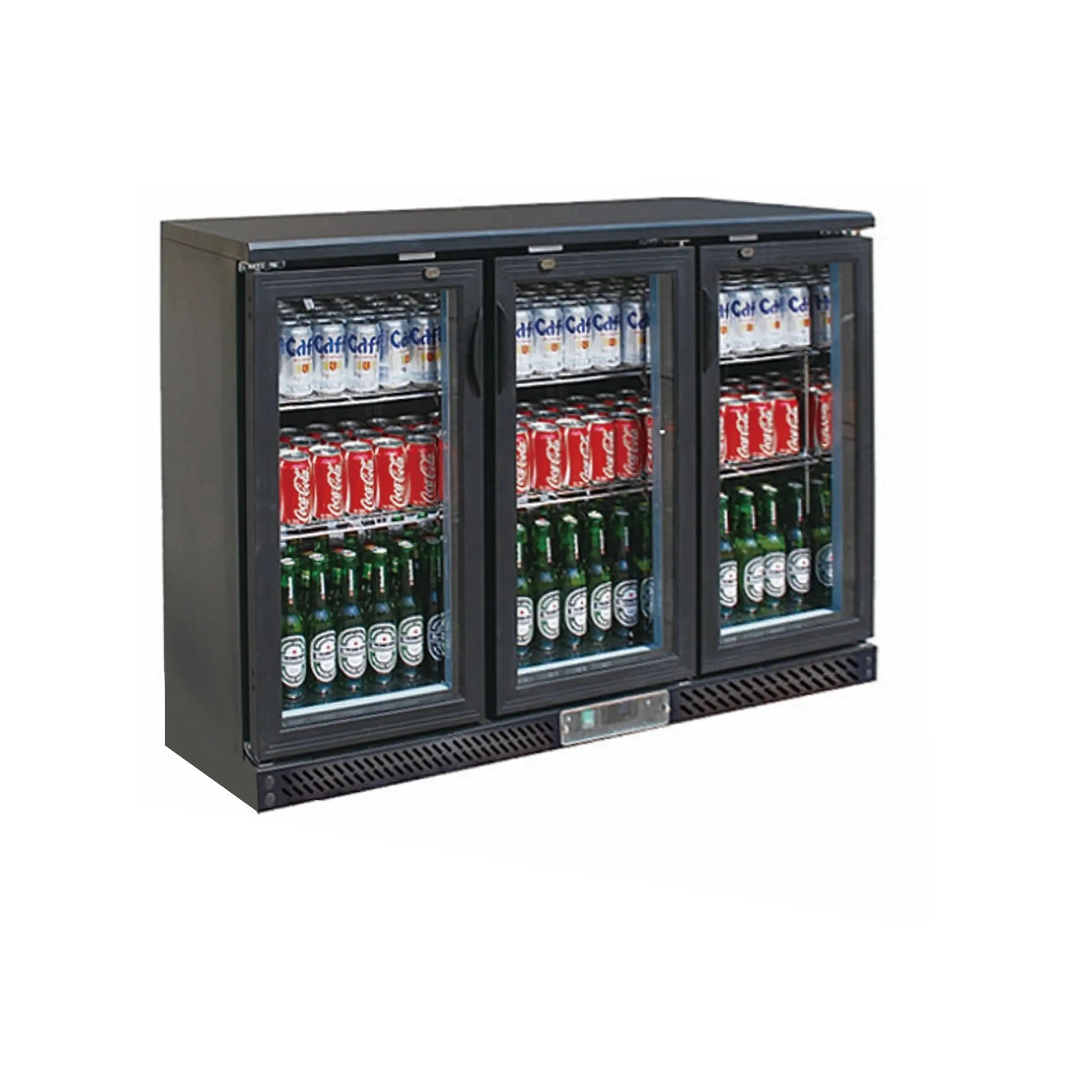 Kenkuhl Kühlschrank mit Glasschranktür und LED-Innenraum-Naturkühlung in schwarz