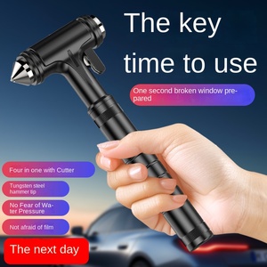 Nuovo Martello di Sicurezza Nero Multifunzione in Metallo Puro per Rompere i Vetri dell'<span class=keywords><strong>Auto</strong></span> e Salvare la Vita - Product Image 5