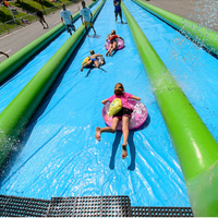 Toboggan gonflable personnalisé de couleur jaune et bleue toboggan gonflable N toboggan pour adultes et enfants jeu aquatique amusant en ville
