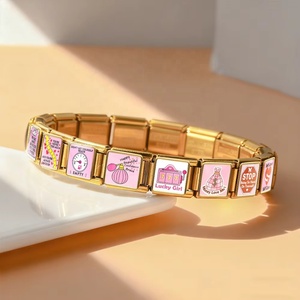 Original Design Trendy Gift Stainless Steel Italian Charm Link 9mm Bracelet Making <b>DIY</b> <b>Kit</b> - Product Image 1