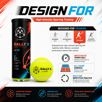 Nouvelle Arrivée - Balle de Tennis Professionnelle en Caoutchouc Haute Élasticité et Résistance, Rose, avec Logo Personnalisé, en Boîte