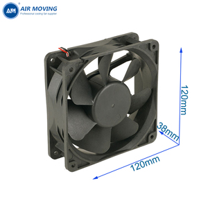 AM12038H12S Fabriekslevering 12V DC Borstelloze ventilator 120x120x38mm Glijlager Kunststof bladen Hoge luchtstroom Stil OEM/ODM Elektrisch - Product Image 3