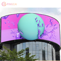 90 Derece Dik Açılı Köşe 3D LED Reklam Ekranı LED Ekran Video Duvarı Pantalla Led Billboard Dış Mekan Sabit LED Ekran