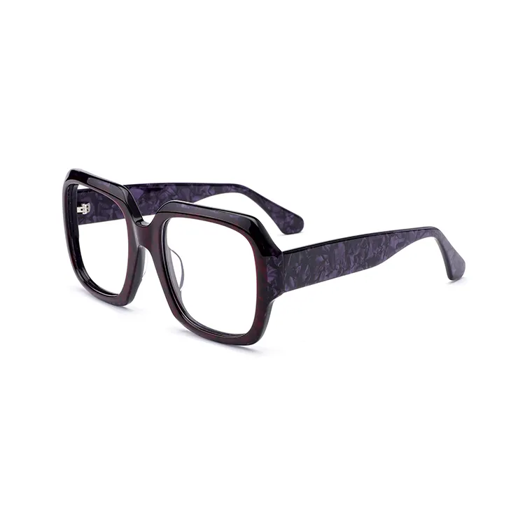 Desain baru liar harga rendah bingkai optik asetat kacamata besar mendukung sesuai pesanan kacamata untuk wanita