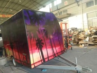 Présentoir mobile pour extérieur, stand de présentation, nouveau design, en acier inoxydable, chariot à crème glacée et yaourt, kiosque alimentaire, à vendre,