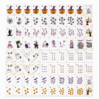Jeu de Mahjong en Acrylique Personnalisé Gravé, Luxe Moderne, Thème Halloween, Jeu de Table Saison Spooky, Tuiles de Mahjong Cercueil, Bams et Points Toile d'Araignée