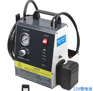 Machine à vidange d'huile de frein électrique à impulsions KT-6216 grise (batterie au carbone 12V/220V/21V) - Product Image 1