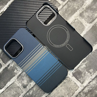 Véritable pur pour étui de téléphone en Fiber de carbone Kevlar pour iPhone 14 15 16 Plus Pro Max couverture de téléphone antichoc magnétique tissée en Fiber d'aramide
