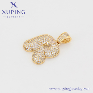 X000694861 เครื่องประดับ XUPING ตัวอักษร <span class=keywords><strong>R</strong></span> เรียบง่าย ชุบทอง 14K เครื่องประดับผู้หญิง ประดับเพชรซิร์โคเนีย จี้ห้อยคอสวยงามสำหรับสร้อยคอ - Product Image 5