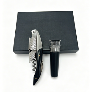Ensemble ouvre-bouteille et <span class=keywords><strong>bouchon</strong></span> à vide de qualité supérieure, tire-<span class=keywords><strong>bouchon</strong></span> <span class=keywords><strong>en</strong></span> métal durable, <span class=keywords><strong>bouchon</strong></span> de conservation du vin hermétique réutilisable, cadeau idéal - Product Image 5