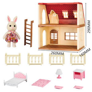 Set Casa delle Bambole Mini Famiglia della Foresta 2025, Giocattoli per Giochi di Ruolo per Bambini, Kit Casa delle Bambole in Plastica, Regali per Bambine - Product Image 3