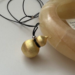 สร้อยคอเงินแท้ย้อนยุคดีไซน์เรียบง่าย S925ฤดูใบไม้ร่วงและฤดูหนาวได้แรงบันดาลใจจากแปรงน้ำเต้าสร้อยคอแฟชั่นสเวตเตอร์ - Product Image 3