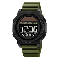 SKMEI 2358 Solar-Digitaluhr Wasserdichte Sportuhr Multifunktions-Chronograph Alarm EL-Licht für Herren