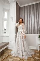 Robe de mariée papillon ivoire, peignoir long de mariée, lingerie, robes pour femmes, pyjama en tulle personnalisé pour photos de fiançailles