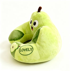Customized Pear shaped U travel <b>neck</b> <b>pillow</b> plush Green cartoon pear plush <b>neck</b> support <b>pillow</b> Fruit U-shaped airplane travel - Product Image 1