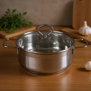 Manhattan Roasting Pot 1.3 L 16 Cm Stainless Steel <b>With</b> <b>Lid</b> For Even Cooking - Product Image 3