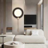Vente en gros Interrupteur à tirette en fer Applique murale LED moderne pour chambre et salon Applique murale à intensité variable