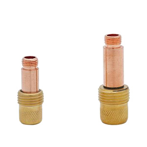 หัวเชื่อมทองแดงเคลือบสำหรับเชื่อมทิก รุ่น QQ150 QQ160 WP17 อุปกรณ์เสริมสำหรับเชื่อมอาร์กอน พร้อมตะแกรงและตัวนำทิศทางการไหล - Product Image 1