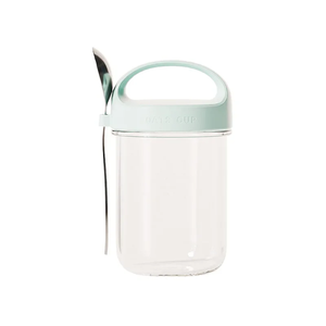 Vasos para Desayuno de 420 ml, Recipientes de Vidrio Herméticos para Cereales, Avena, Frutos Secos, Yogur y Ensaladas, con Tapa y Cuchara, Caja de Almacenamiento de Alimentos - Product Image 1