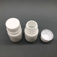 20ml 20cc 20g HDPE en plastique blanc médecine pilule tablette capsule bouteille de supplément de vitamine bouteille avec bouchon inviolable évident