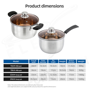 Olla <span class=keywords><strong>para</strong></span> Sopa de Acero Inoxidable Estilo Coreano FLEY, No Magnética, con Tapa de Vidrio Visible, Apta <span class=keywords><strong>para</strong></span> Cocina de Inducción - Product Image 3