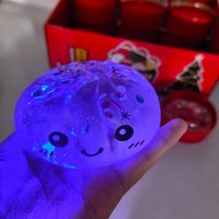 Jouet sensoriel de Noël en forme de boulette à presser, en matériau TPR, anti-stress pour garçons de 14 ans, avec sac de simulation, panier vapeur et paillettes
