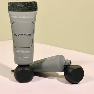 Tube souple en PE mat avec bouchon rond noir multi-facettes pour argile coiffante pour hommes - Product Image 4