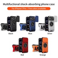Nouvelle coque de téléphone 2-en-1 magnétique avec support anneau rotatif à 360°, électroplaquée, en TPU+PC, étanche et antichoc, avec protection d'appareil photo pour