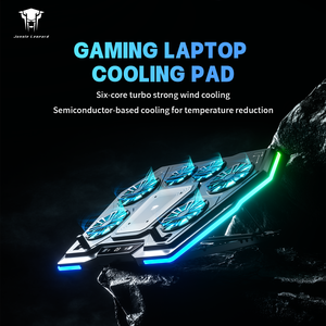 Enfriador para Portátil JUNGLELEOPARD D13, Base de Enfriamiento RGB Silenciosa con Ventilador, Soporte Ajustable para Portátiles de 13-21 Pulgadas - Product Image 2