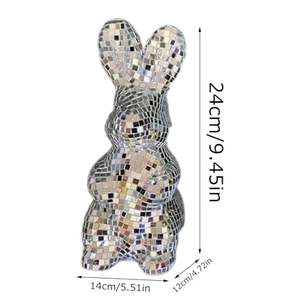 <span class=keywords><strong>Estatua</strong></span> <span class=keywords><strong>de</strong></span> Conejo Disco <span class=keywords><strong>de</strong></span> Cristal <span class=keywords><strong>de</strong></span> Alta Calidad, Bola <span class=keywords><strong>de</strong></span> Espejo Reflectante, Decoración <span class=keywords><strong>de</strong></span> Pascua, Adorno Moderno para Colgar en el Hogar - Product Image 4