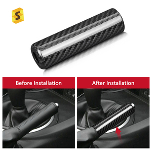 Shashaคาร์บอนไฟเบอร์จริงรถขายส่งเบรคมือเปลี่ยนตกแต่งภายในสําหรับMazda MX5 2006 2008 2010 2013 <span class=keywords><strong>2015</strong></span> - Product Image 4