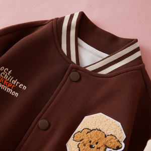 Chaqueta Clásica <span class=keywords><strong>de</strong></span> Béisbol Varsity <span class=keywords><strong>para</strong></span> Niños, Abrigo con Parche Bordado <span class=keywords><strong>de</strong></span> Osito <span class=keywords><strong>de</strong></span> Peluche, Ropa Casual <span class=keywords><strong>de</strong></span> Otoño <span class=keywords><strong>para</strong></span> Niños Pequeños <span class=keywords><strong>de</strong></span> 3 a 9 Años - Product Image 6