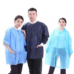 निट कफ लैब कोट डिस्पोजेबल कोट एसबीपीपी लैब कोट - Product Image 3