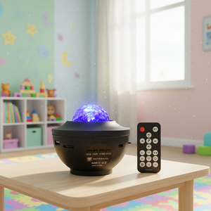 ไฟโปรเจคเตอร์ลายกาแล็กซี่แบบเสียบปลั๊ก USB 5V พร้อมลำโพงเพลง ไฟกลางคืน LED พร้อมรีโมทคอนโทรล สำหรับห้อง - Product Image 1