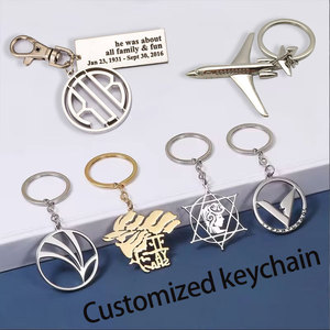 Customized Sports Stainless Titanium Steel Keychain Creative Carved Metal Craft for Advertising Key Accessories Gifts