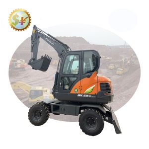 DOOSAN a utilisé la mini excavatrice sur pneus Dx60W 6 TONNES la pelleteuse sur pneus d'occasion DX60 DH60 5t 6 t DOOSAN a utilisé l'excavatrice à vendre DX60 DX60W - Product Image 1