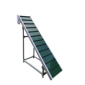 Hareketli yeşil PVC asansör bantlı konveyör sistemi işleme hizmetleri kesme ve kaynak ile eğimli tırmanma kemeri - Product Image 3