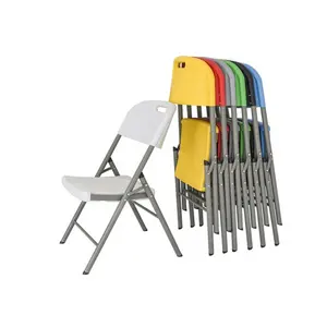 Outdoor Plastic Chair Modern Colorful Wedding Event Conference Outdoor Plastic Folding Table Chairs