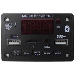 Penguat daya 12V 2*3W, papan dekoder MP3 <span class=keywords><strong>Bluetooth</strong></span> layar warna pengisi daya USB ganda Audio Motherboard <span class=keywords><strong>Radio</strong></span> <span class=keywords><strong>FM</strong></span> - Product Image 3