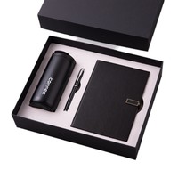 Coffret Cadeau d'Affaires Moderne Minimaliste en Métal : Tasse à Café et Carnet pour Amateurs de Littérature et d'Art, Idéal pour Événements et Réunions d'Entreprise avec Logo