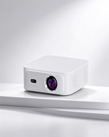 Projecteur portable HTP A6 intelligent flexible LCD LED 400 lumens avec haut-parleurs stéréo HIFI intégrés, mini home cinéma 1080p