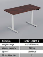 Cadre de bureau électrique réglable en hauteur à double moteur et 3 niveaux, en métal, design moderne et durable pour la maison/le bureau