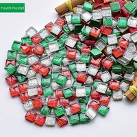 Mini-tuiles de mosaïque triangulaires en verre cristal (vitrifiées) en vrac pour l'art de la mosaïque DIY pour enfants, décoration maison et jardin, matériau sûr