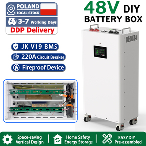 Poland Sef-pickup Vertical 15kW 16kWh 51.2V 280AH 314Ah LiFePO4 Battery <b>Diy</b> <b>Kit</b> Box with JK 200A V19 BMS for Energy Storage - Product Image 1