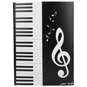Cartella di archiviazione musicale su misura per pianoforte 4 pagine in plastica nera A4 - Product Image 2