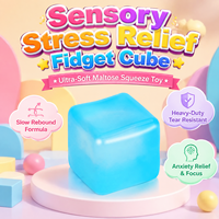 Jouet anti-stress en forme de glaçon, personnalisable OEM, en TPR givré, en gros, pour cadeaux de fête, boîte cadeau surprise de vacances