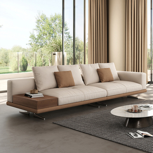 Ensemble de canapés en cuir italien de <span class=keywords><strong>luxe</strong></span> moderne, canapés <span class=keywords><strong>design</strong></span> haut de gamme pour la maison, canapés moelleux, canapé populaire pour salon avec table d'appoint - Product Image 4